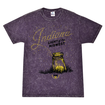 Light of the Midwest Mineral Wash Tee - United State of Indiana