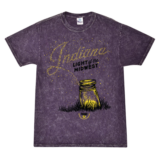 Light of the Midwest Mineral Wash Tee - United State of Indiana