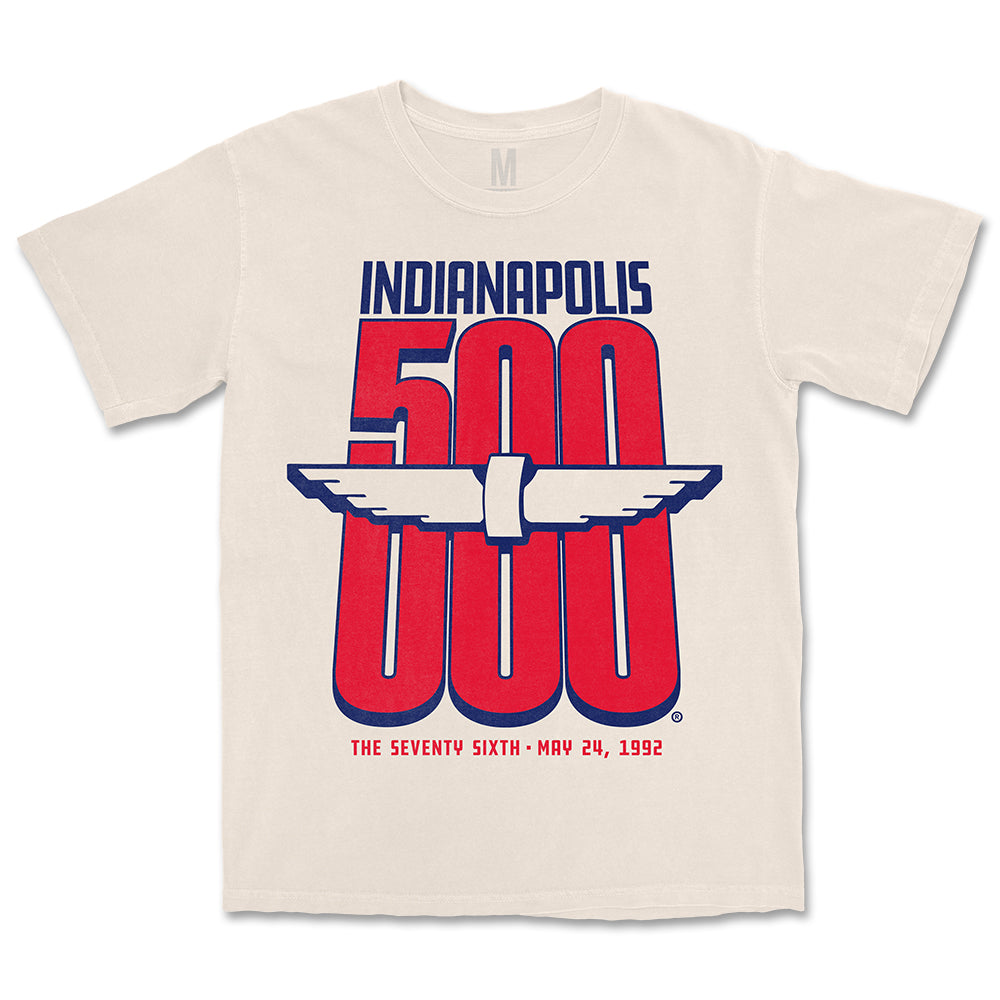 1992 Indy 500 76th Running Tee - United State of Indiana