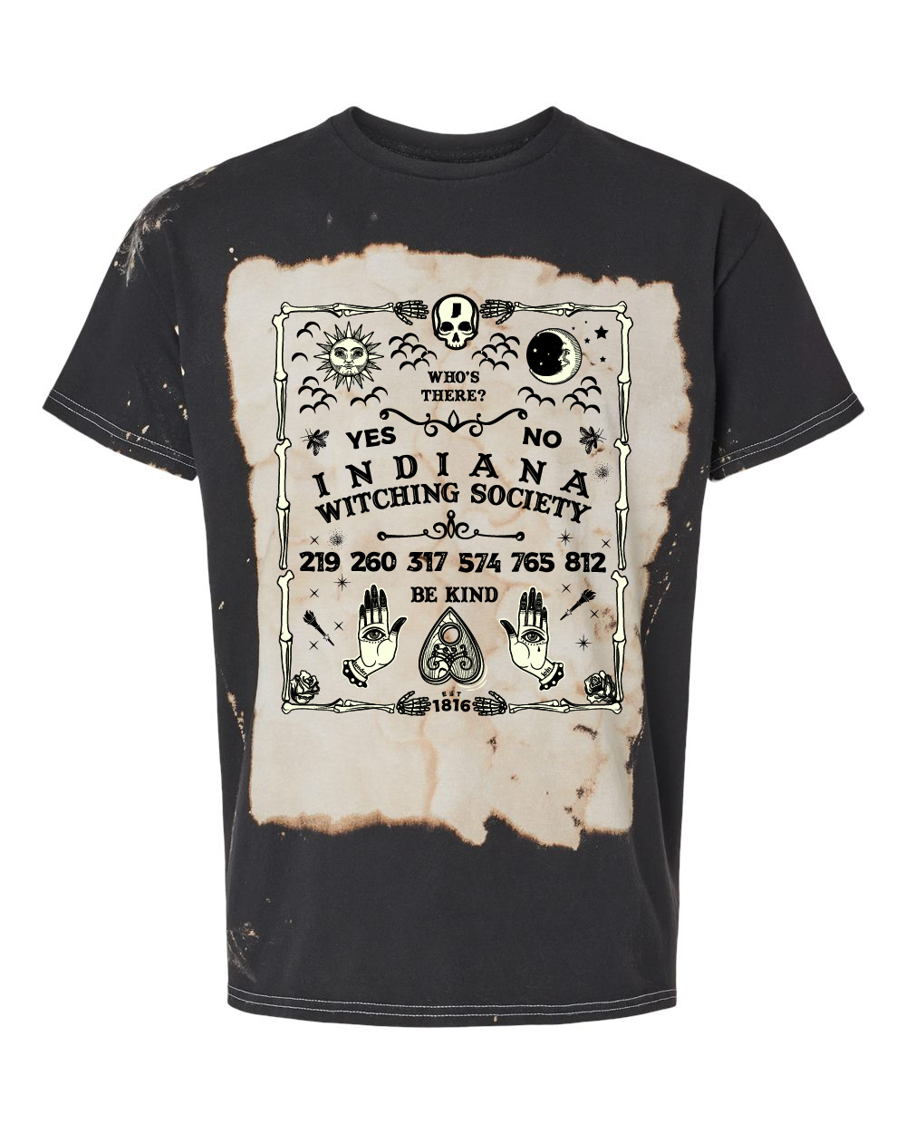 Indiana Witching Society Ouija Tie Dye Tee - United State of Indiana