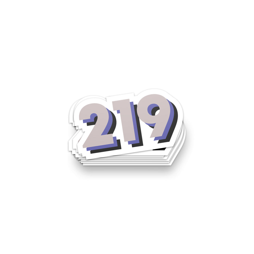 219 Area Code Sticker - United State of Indiana