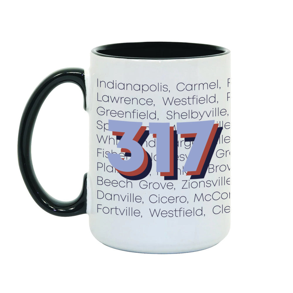 317 Area Code Mug - United State of Indiana