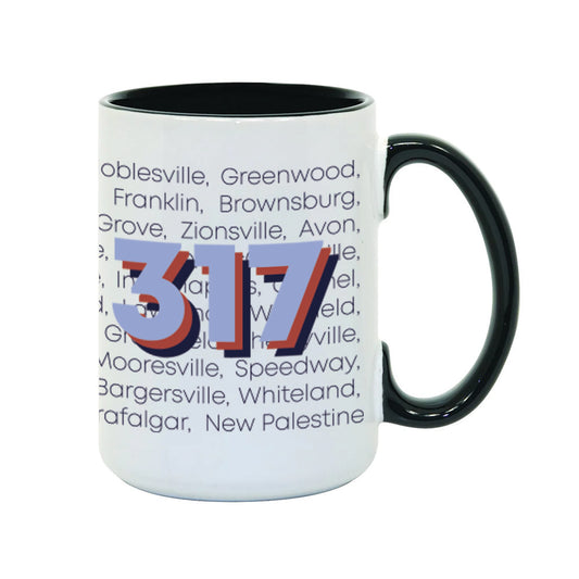 317 Area Code Mug - United State of Indiana