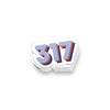 317 Area Code Sticker