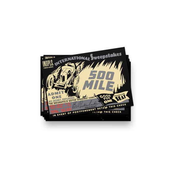 500 International Sweepstakes Sticker - United State of Indiana