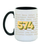 574 Area Code Mug - United State of Indiana