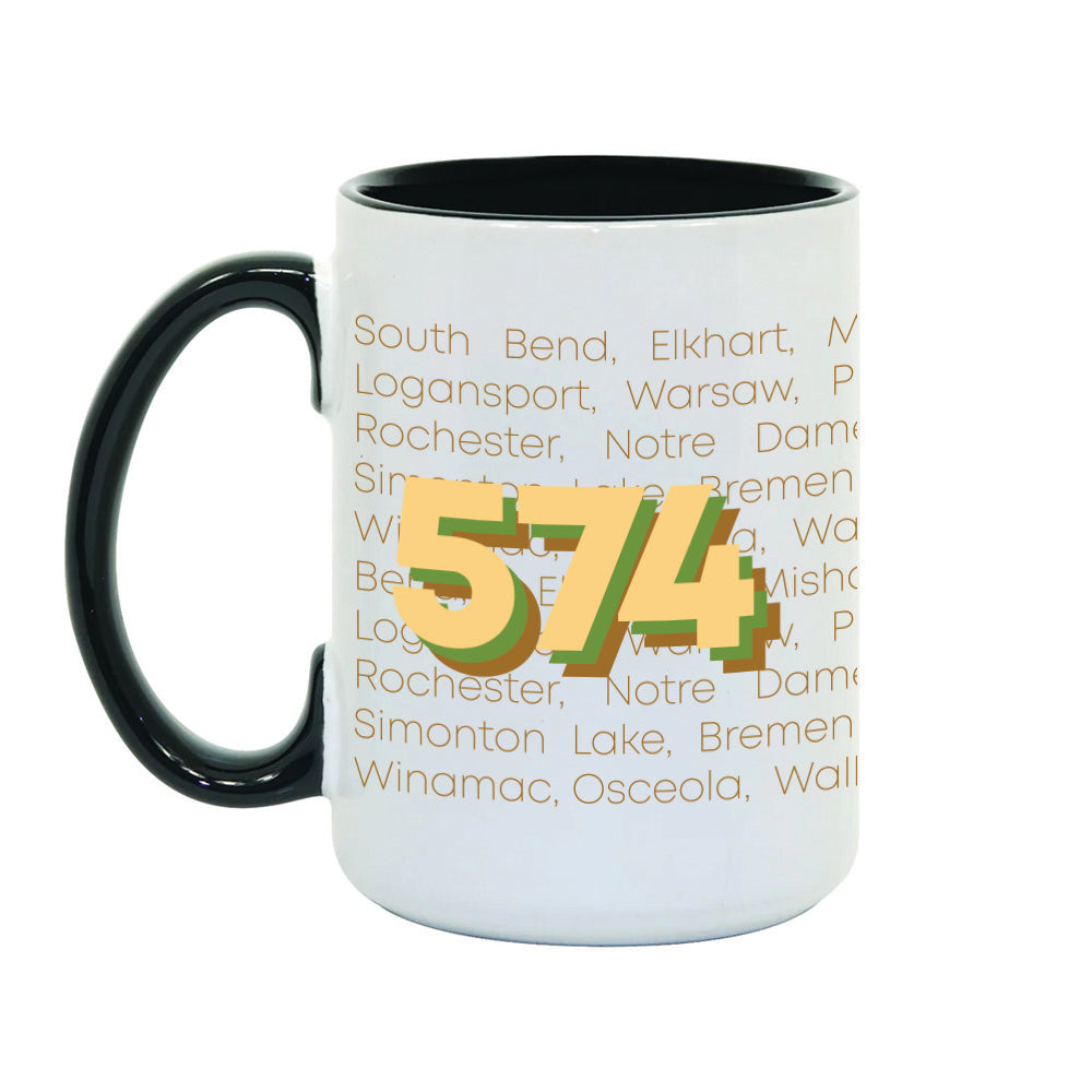574 Area Code Mug - United State of Indiana