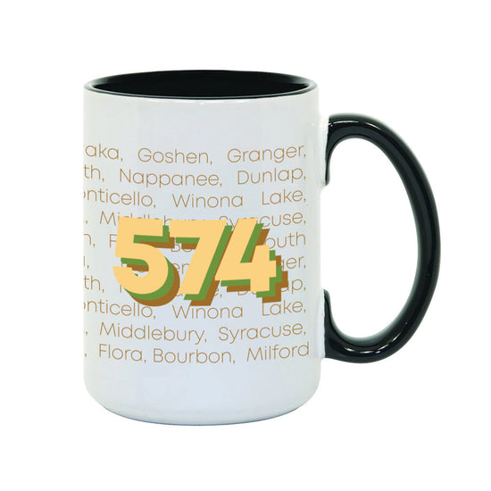 574 Area Code Mug - United State of Indiana