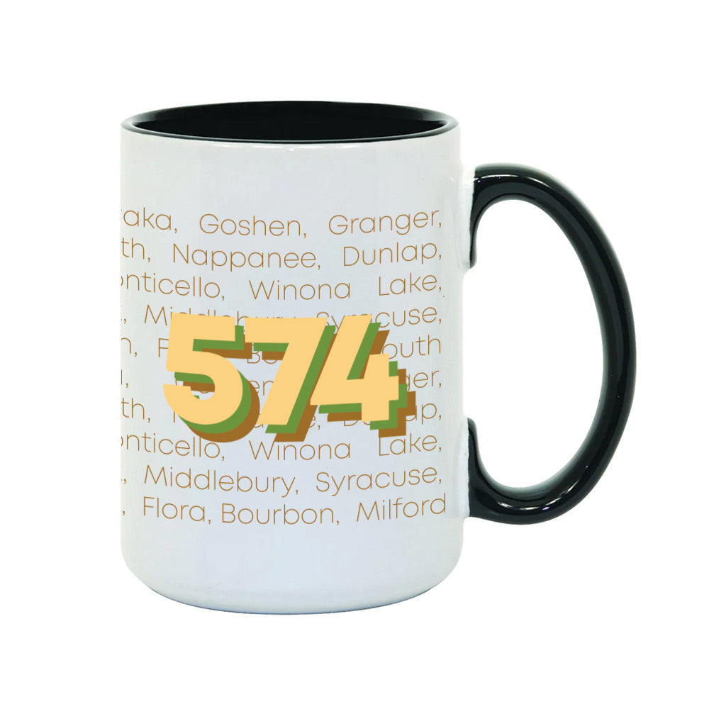 574 Area Code Mug - United State of Indiana