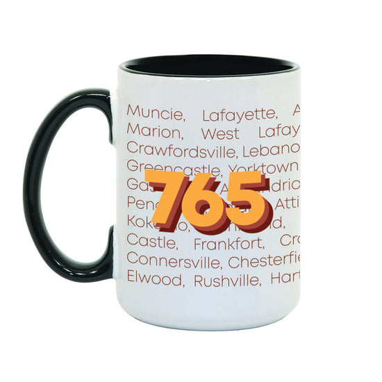 765 Area Code Mug - United State of Indiana