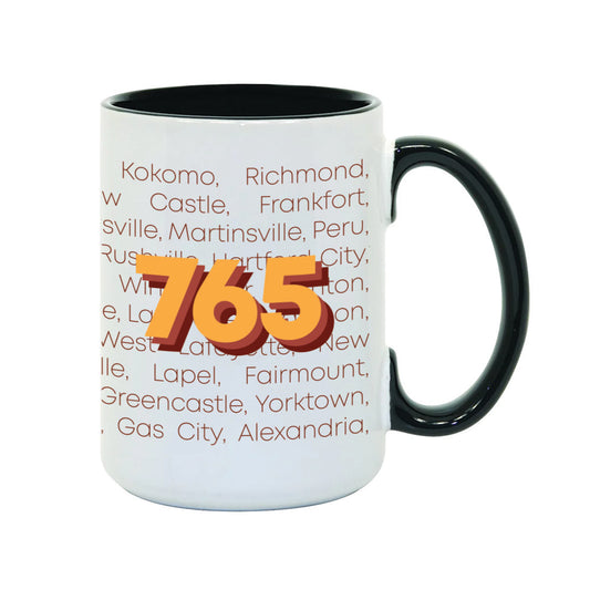 765 Area Code Mug - United State of Indiana