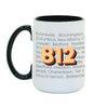 812 Area Code Mug - United State of Indiana