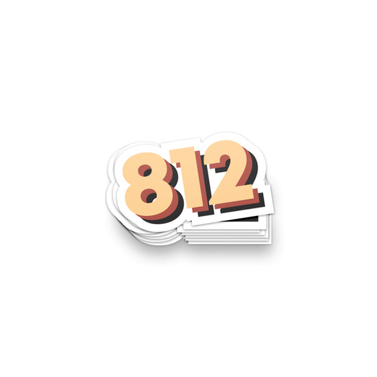 812 Area Code Sticker - United State of Indiana