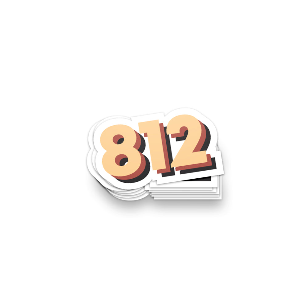 812 Area Code Sticker - United State of Indiana