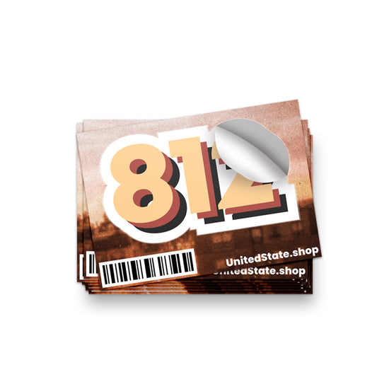 812 Area Code Sticker - United State of Indiana