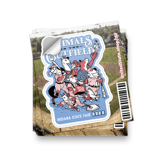 Animals in the Outfield Sticker