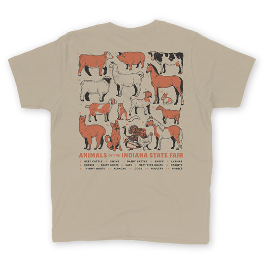 Animals of the Indiana State Fair Youth Tee