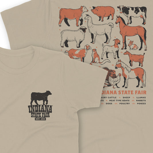 Animals of the Indiana State Fair Youth Tee