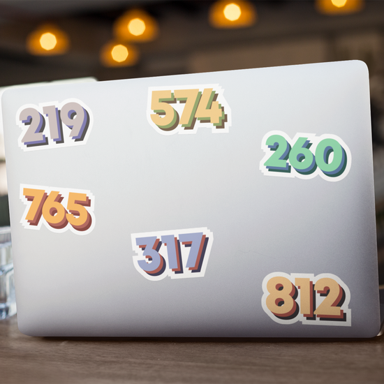 812 Area Code Sticker - United State of Indiana