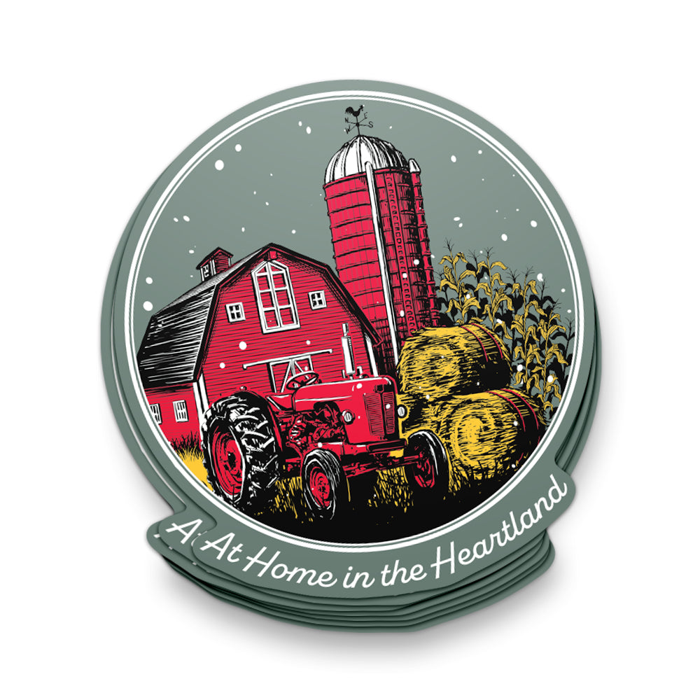 At Home in the Heartland Sticker - United State of Indiana