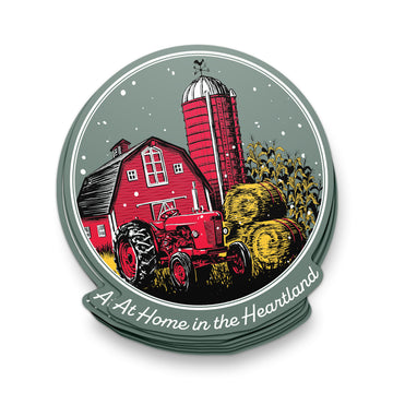 At Home in the Heartland Sticker - United State of Indiana