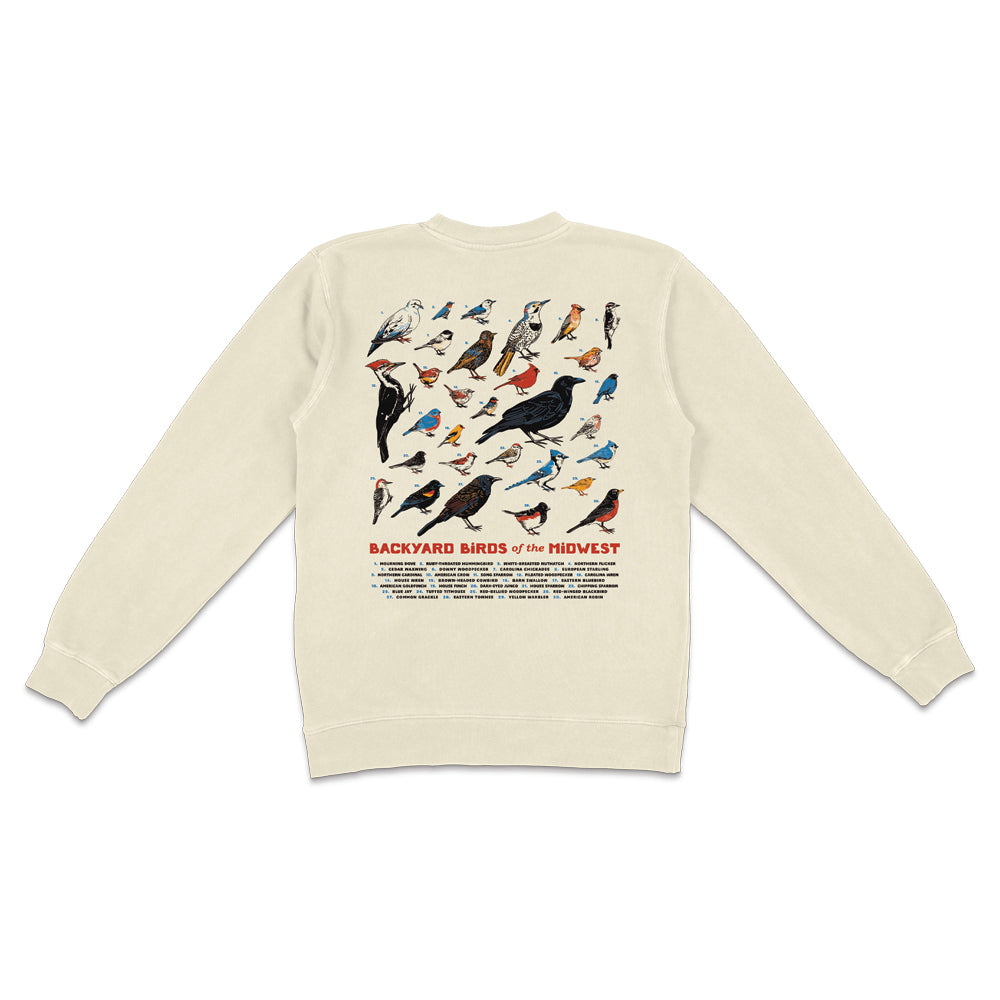 Backyard Birds of the Midwest Crewneck - United State of Indiana