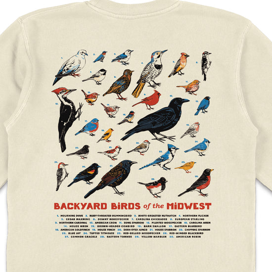 Backyard Birds of the Midwest Crewneck - United State of Indiana