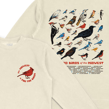 Backyard Birds of the Midwest Crewneck - United State of Indiana