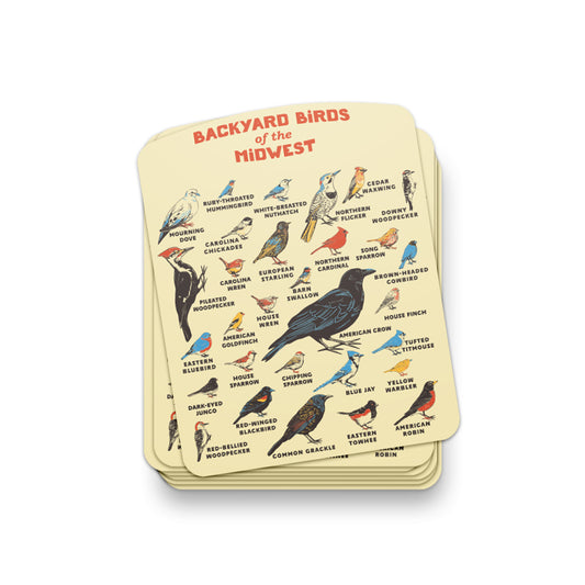 Backyard Birds of the Midwest Sticker - United State of Indiana