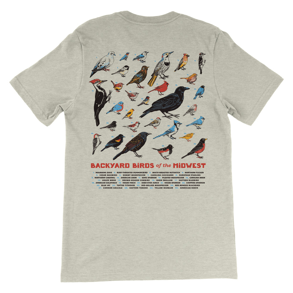 Backyard Birds of the Midwest Tee - United State of Indiana