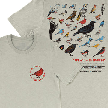 Backyard Birds of the Midwest Tee - United State of Indiana