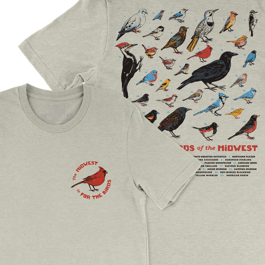 Backyard Birds of the Midwest Tee - United State of Indiana