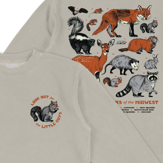 Backyard Critters of the Midwest Crewneck - United State of Indiana