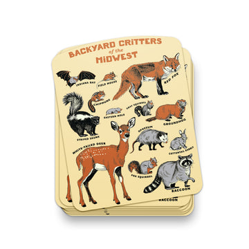 Backyard Critters of the Midwest Sticker - United State of Indiana