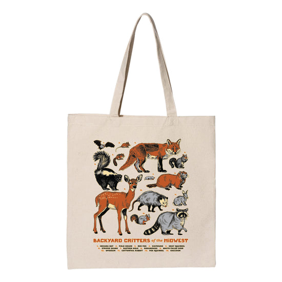 Backyard Critters of the Midwest Tote Bag - United State of Indiana