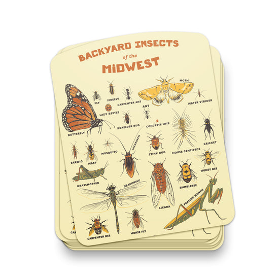 Backyard Insects of the Midwest Sticker - United State of Indiana