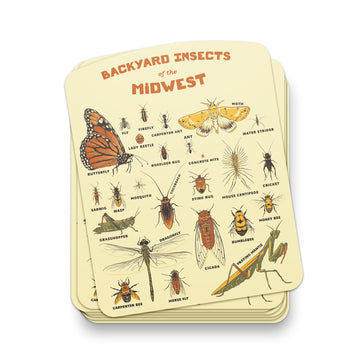 Backyard Insects of the Midwest Sticker - United State of Indiana
