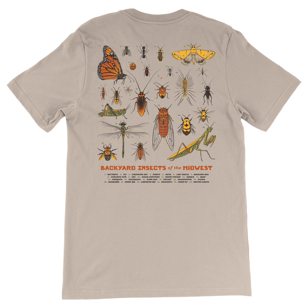 Backyard Insects of the Midwest Tee - United State of Indiana