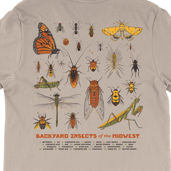 Backyard Insects of the Midwest Tee - United State of Indiana