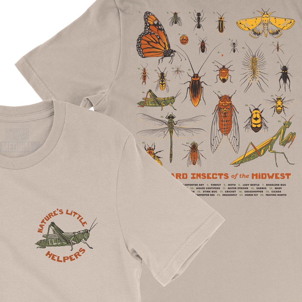 Backyard Insects of the Midwest Tee - United State of Indiana