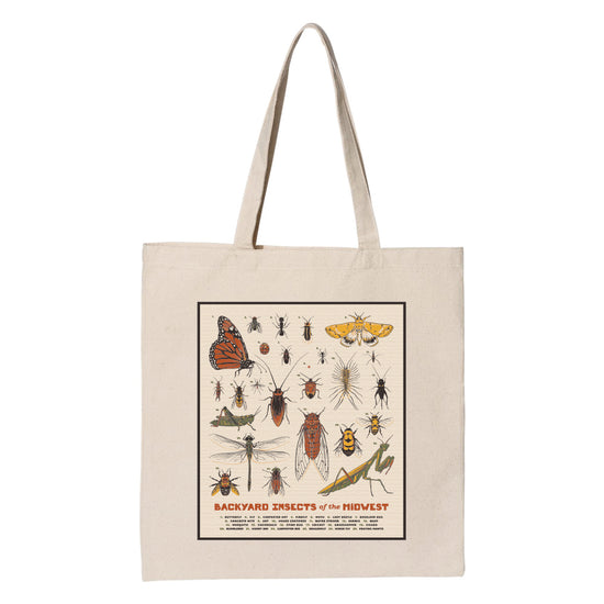Backyard Insects of the Midwest Tote Bag - United State of Indiana
