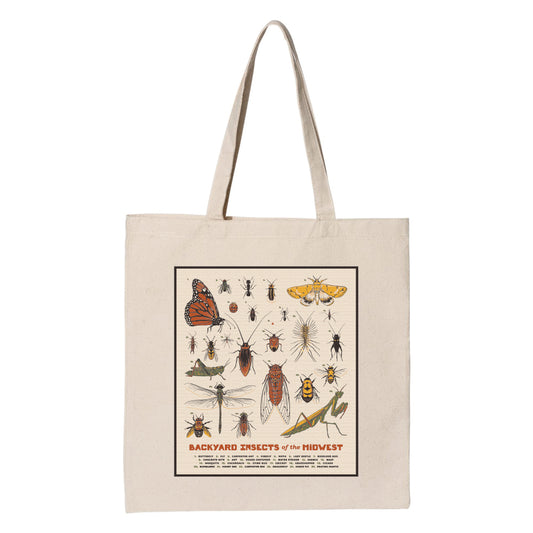 Backyard Insects of the Midwest Tote Bag - United State of Indiana