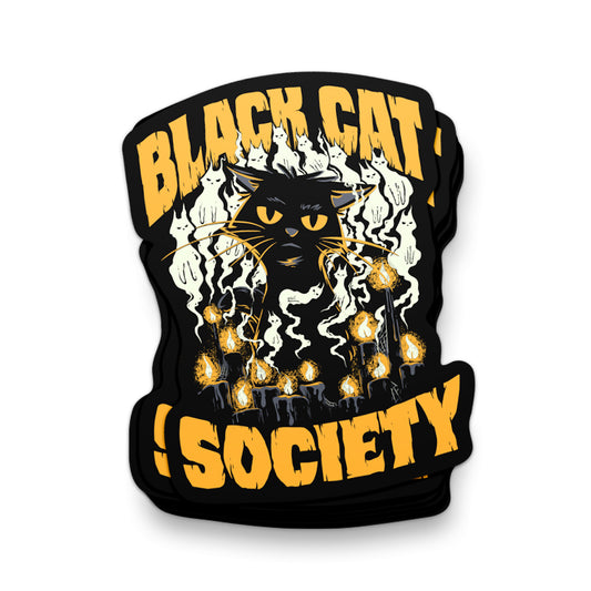 Black Cat Society Sticker - United State of Indiana