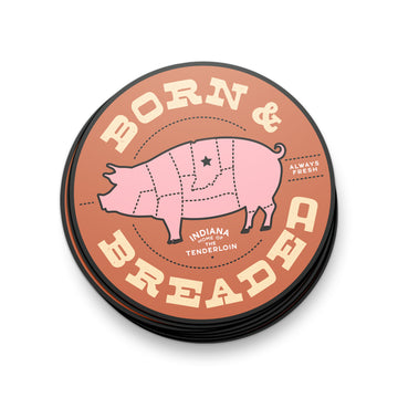 Born and Breaded Sticker - United State of Indiana