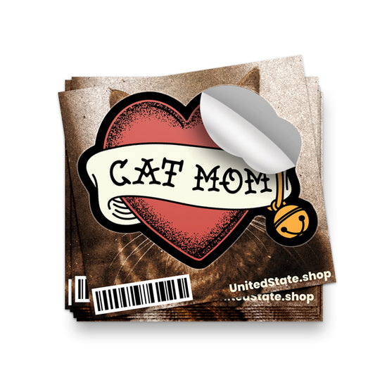 Cat Mom Sticker - United State of Indiana