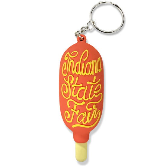 State Fair Corndog Keychain - United State of Indiana