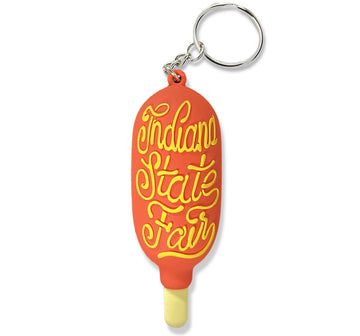 State Fair Corndog Keychain - United State of Indiana