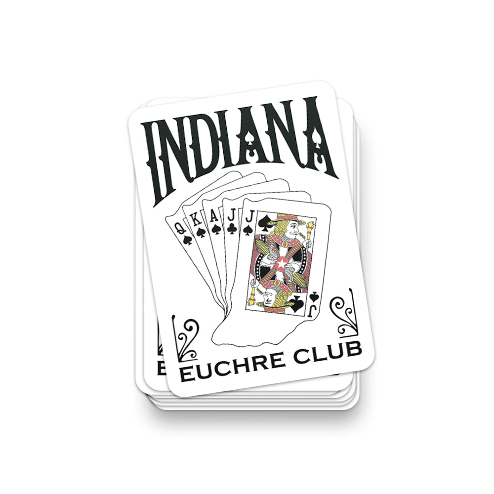 Euchre Club Sticker - United State of Indiana