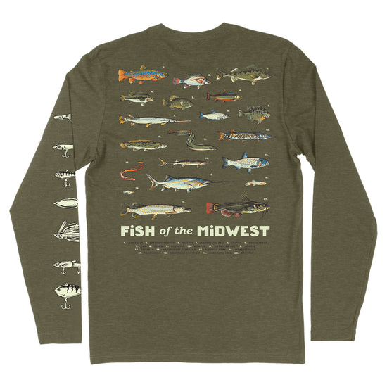 Fish of the Midwest Long Sleeve Tee - United State of Indiana
