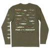 Fish of the Midwest Long Sleeve Tee - United State of Indiana